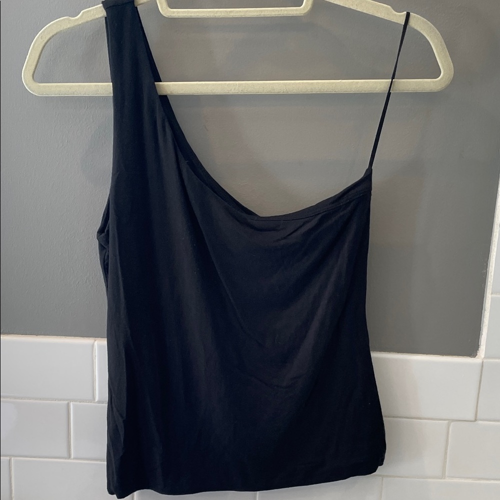 J. Crew Black One-Shoulder Camisole